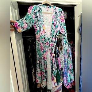Lilly Pulitzer wrap dress.